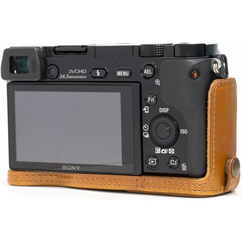 Visit the MegaGear Store MegaGear Ever Ready Leather Camera Half Case Compatible with Sony Alpha A6300, A6000