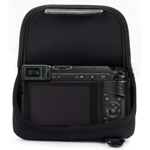  MegaGear MG739 Panasonic Lumix DMC-GX85, DMC-GX80 (14-140mm) Ultra Light Neoprene Camera Case - Black