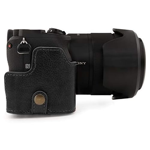  MegaGear Ever Ready Genuine Leather Camera Case Compatible with Sony Alpha A6600