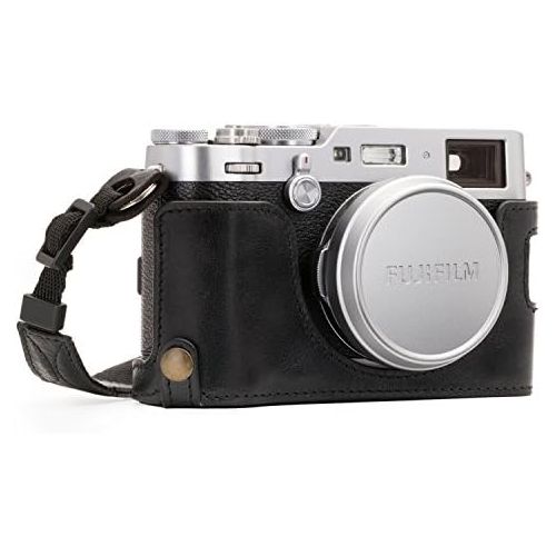  Megagear MG1281 Fujifilm X100F Ever Ready Genuine Leather Camera Half Case & Strap with Battery Access, Black