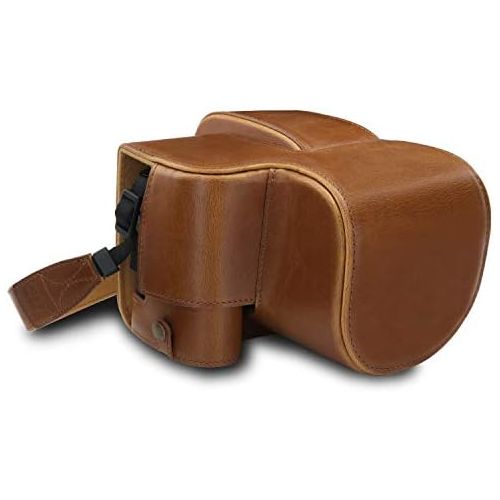  MegaGear Ever Ready Leather Camera Case Compatible with Leica V-Lux 5, Panasonic Lumix DC-FZ1000 II