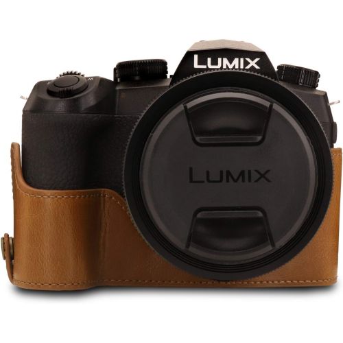  MegaGear Ever Ready Leather Camera Case Compatible with Leica V-Lux 5, Panasonic Lumix DC-FZ1000 II