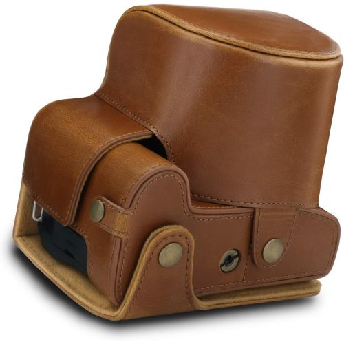  MegaGear Ever Ready Leather Camera Case Compatible with Leica V-Lux 5, Panasonic Lumix DC-FZ1000 II