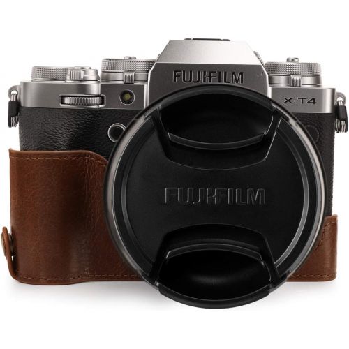  MegaGear Ever Ready Genuine Leather Camera Half Case Compatible with Fujifilm X-T4