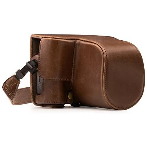  MegaGear Ever Ready Leather Camera Case and Strap Compatible with Fujifilm X-T2