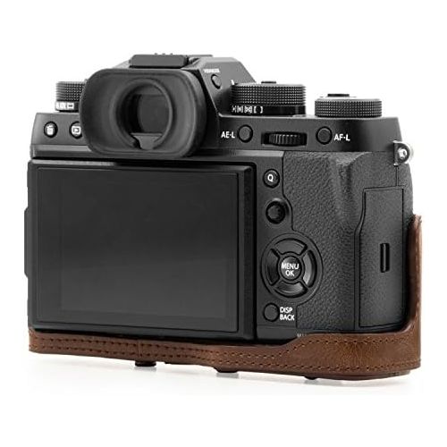  MegaGear Ever Ready Leather Camera Case and Strap Compatible with Fujifilm X-T2