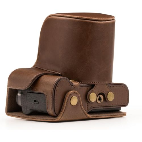  MegaGear Ever Ready Leather Camera Case and Strap Compatible with Fujifilm X-T2