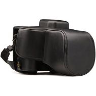 MegaGear Ever Ready Leather Camera Case Compatible with Canon EOS Rebel SL3, Kiss X10, Rebel SL2, Kiss X9 18-55mm Lens
