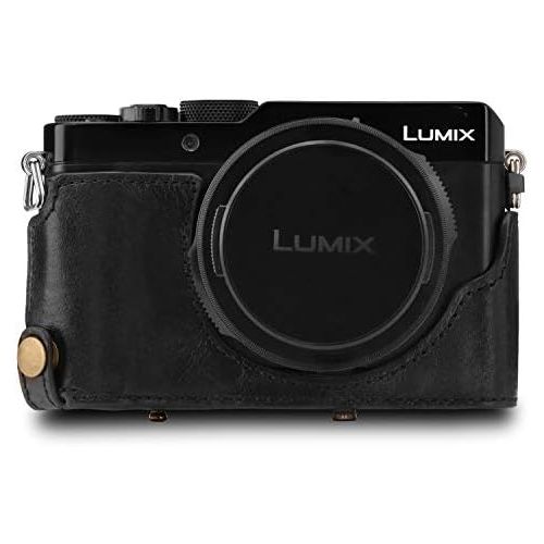  MegaGear Ever Ready Genuine Leather Camera Case Compatible with Panasonic Lumix DC-LX100 II