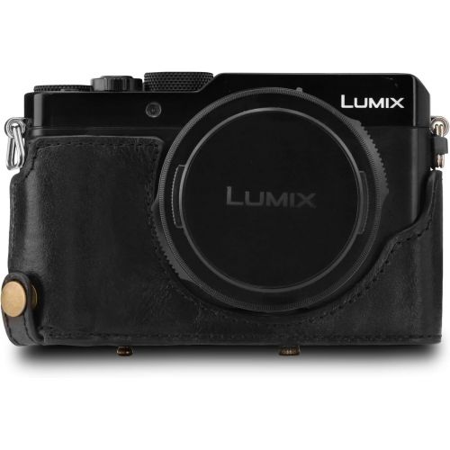  MegaGear Ever Ready Genuine Leather Camera Case Compatible with Panasonic Lumix DC-LX100 II