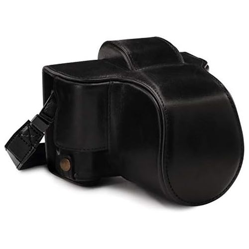  MegaGear Ever Ready Genuine Leather Camera Case Compatible with Fujifilm X-T100 (15-45mm)