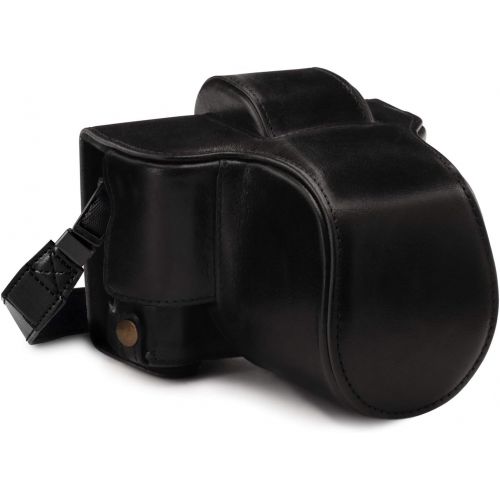  MegaGear Ever Ready Genuine Leather Camera Case Compatible with Fujifilm X-T100 (15-45mm)