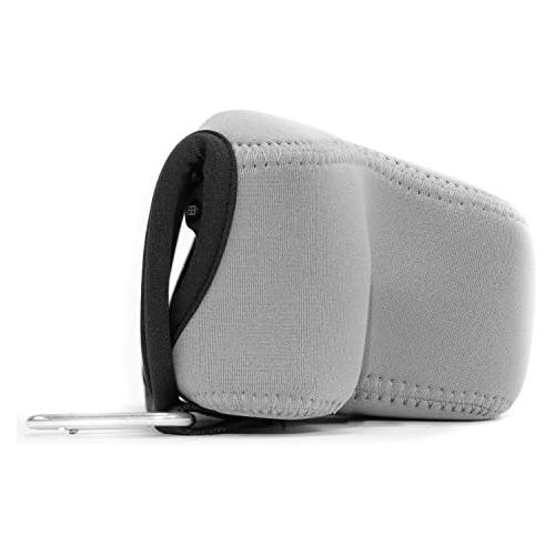  MegaGear Canon EOS M100, M200 (15-45mm) Ultra Light Neoprene Camera Case, with Carabiner - Gray - MG1323