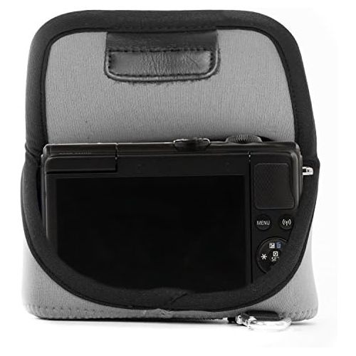  MegaGear Canon EOS M100, M200 (15-45mm) Ultra Light Neoprene Camera Case, with Carabiner - Gray - MG1323