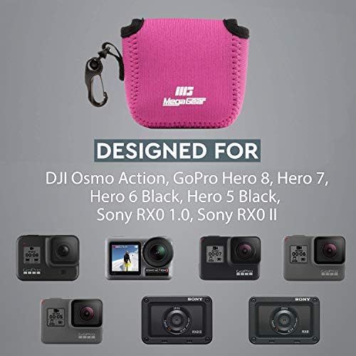  MegaGear Ultra Light Neoprene Camera Case Compatible with GoPro Hero9, Hero8, DJI Osmo Action, Sony RX0 II, GoPro Hero 7, Sony RX0 1.0