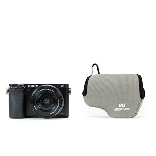  MegaGear Ultra Light Neoprene Camera Case Bag for Sony NEX-6, Sony NEX-7, Sony NEX-F3 with 16-50mm Lens (Gray)