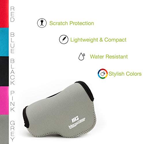  MegaGear Ultra Light Neoprene Camera Case Bag for Sony NEX-6, Sony NEX-7, Sony NEX-F3 with 16-50mm Lens (Gray)