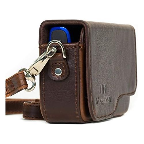  MegaGear Leather Camera Case with Strap Compatible with Canon PowerShot SX620 HS, ELPH 180, ELPH 190 is, ELPH 360 HS, ELPH 170 is, SX610 HS