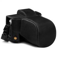 MegaGear Ever Ready Genuine Leather Camera Case Compatible with Olympus OM-D E-M5 Mark III (14-150mm)