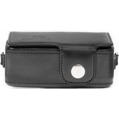  MegaGear Leather Camera Case with Strap Compatible with Sony Cyber-Shot DSC-HX95, DSC-HX99, DSC-HX80, DSC-HX90V, DSC-WX500