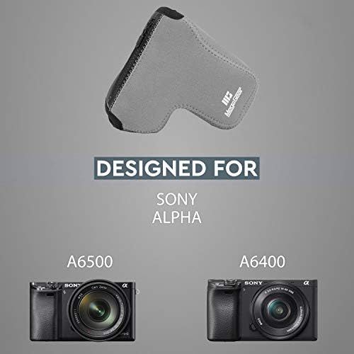  MegaGear MG1500 Sony Alpha A6400, A6500 (18-135mm) Ultra Light Neoprene Camera Case - Gray