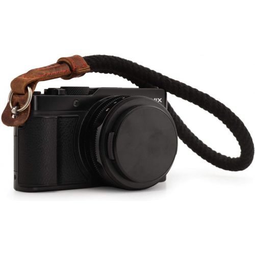  MegaGear MG939 Cotton Camera Hand Wrist Strap Comfort Padding, Security for All Cameras (Small23cm/9inc), Black