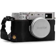 MegaGear Ever Ready Genuine Leather Camera Half Case Compatible with Fujifilm X100V
