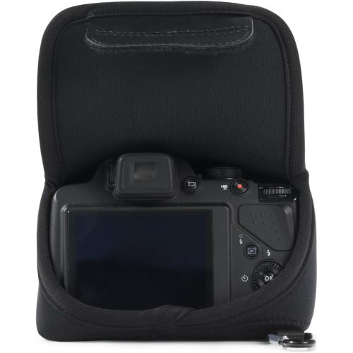  Megagear Nikon Coolpix L340 Ultra Light Neoprene Camera Case, with Carabiner - Black - MG784