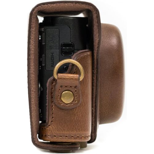  MegaGear Ever Ready Leather Camera Case Compatible with Sony Cyber-Shot DSC-WX500