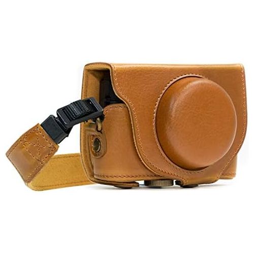  MegaGear Ever Ready Leather Camera Case Compatible with Sony Cyber-Shot DSC-HX95, DSC-HX99, DSC-HX80, DSC-HX90V