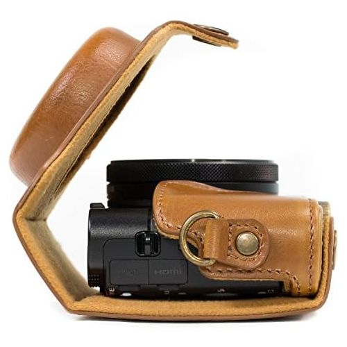  MegaGear Ever Ready Leather Camera Case Compatible with Sony Cyber-Shot DSC-HX95, DSC-HX99, DSC-HX80, DSC-HX90V