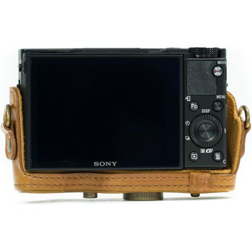  MegaGear Ever Ready Leather Camera Case Compatible with Sony Cyber-Shot DSC-HX95, DSC-HX99, DSC-HX80, DSC-HX90V