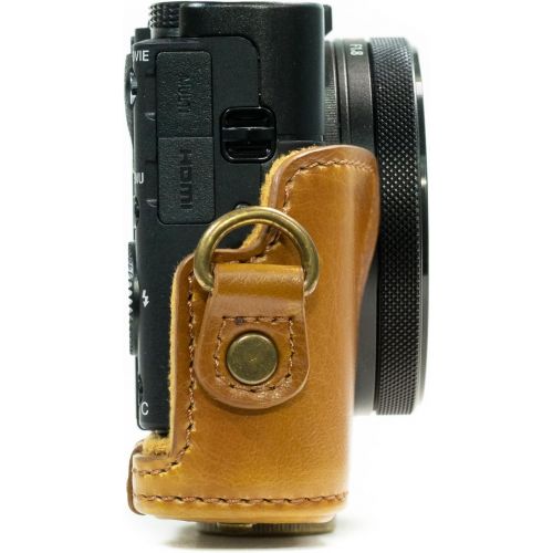  MegaGear Ever Ready Leather Camera Case Compatible with Sony Cyber-Shot DSC-HX95, DSC-HX99, DSC-HX80, DSC-HX90V