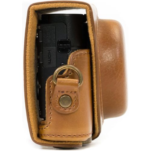  MegaGear Ever Ready Leather Camera Case Compatible with Sony Cyber-Shot DSC-HX95, DSC-HX99, DSC-HX80, DSC-HX90V