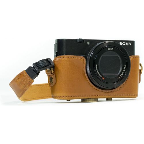  MegaGear Ever Ready Leather Camera Case Compatible with Sony Cyber-Shot DSC-HX95, DSC-HX99, DSC-HX80, DSC-HX90V