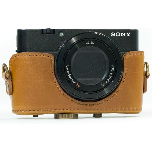  MegaGear Ever Ready Leather Camera Case Compatible with Sony Cyber-Shot DSC-HX95, DSC-HX99, DSC-HX80, DSC-HX90V