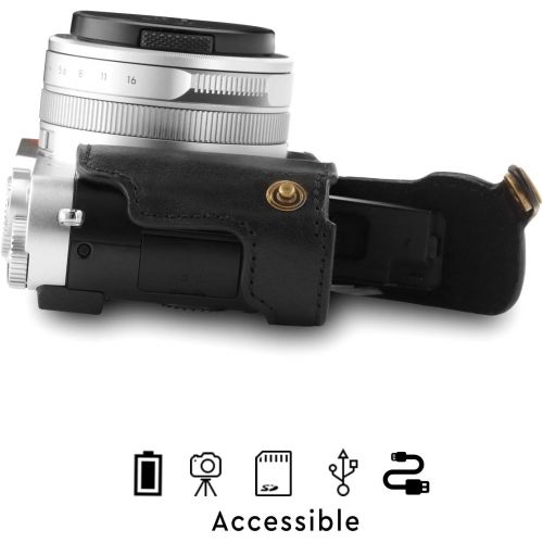  MegaGear Ever Ready Genuine Leather Camera Half Case Compatible with Leica D-Lux 7