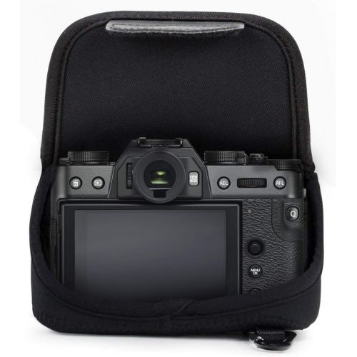  MegaGear MG579 Ultra Light Neoprene Camera Case compatible with Fujifilm X-T30, X-T20, X-T10 (16-50mm/18-55mm Lenses), X Series X10, X20 - Black