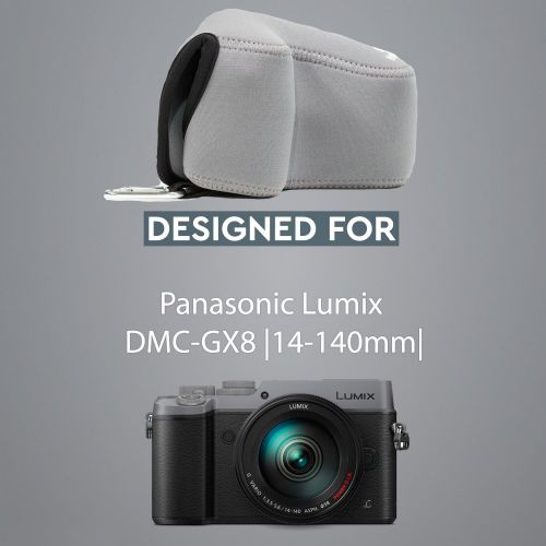  MegaGear Ultra Light Neoprene Camera Case Compatible with Panasonic Lumix DMC-GX8 (14-140mm)