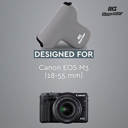  MegaGear Ultra Light Neoprene Camera Case Compatible with Canon EOS M3 (18-55mm)