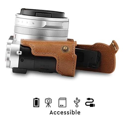  MegaGear Ever Ready Genuine Leather Camera Half Case Compatible with Leica D-Lux 7