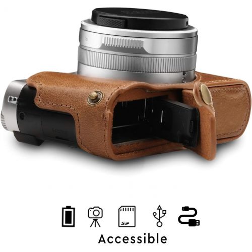  MegaGear Ever Ready Genuine Leather Camera Half Case Compatible with Leica D-Lux 7