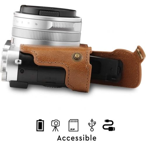  MegaGear Ever Ready Genuine Leather Camera Half Case Compatible with Leica D-Lux 7