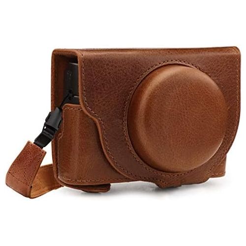  MegaGear Ever Ready Genuine Leather Camera Case Compatible with Sony Cyber-Shot DSC-RX100 VII