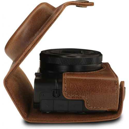  MegaGear Ever Ready Genuine Leather Camera Case Compatible with Sony Cyber-Shot DSC-RX100 VII