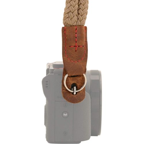  MegaGear MG942 Cotton Camera Hand Wrist Strap Comfort Padding, Security for All Cameras (Small23cm/9inc), Brown