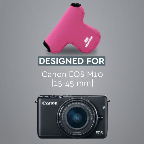  MegaGear Camera Case, Bag for Canon EOS M10 Mirrorless Digital Camera with 15-45mm Lens, Hot Pink, Neoprene (MG674)