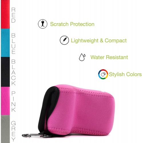  MegaGear Camera Case, Bag for Canon EOS M10 Mirrorless Digital Camera with 15-45mm Lens, Hot Pink, Neoprene (MG674)