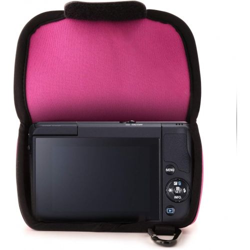  MegaGear Camera Case, Bag for Canon EOS M10 Mirrorless Digital Camera with 15-45mm Lens, Hot Pink, Neoprene (MG674)