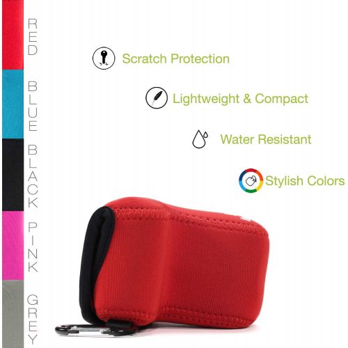  MegaGear Camera Case, Bag for Canon EOS M10 Mirrorless Digital Camera with 15-45mm Lens, Red, Neoprene (MG670)